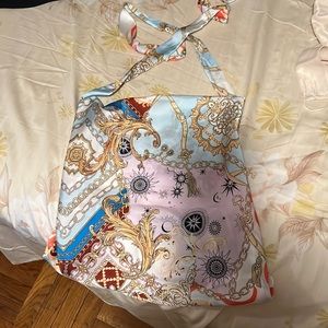 Open Back Halter Top